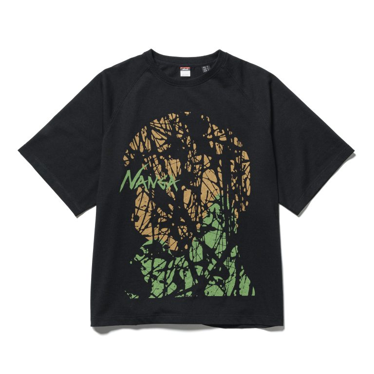 NANGA2023SS_ECO HYBRID SHINING THROUGH LOOSE FIT TEE_BLK_1