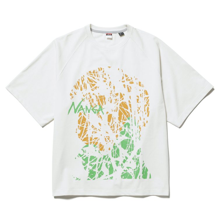 NANGA2023SS_ECO HYBRID SHINING THROUGH LOOSE FIT TEE_WHT_1